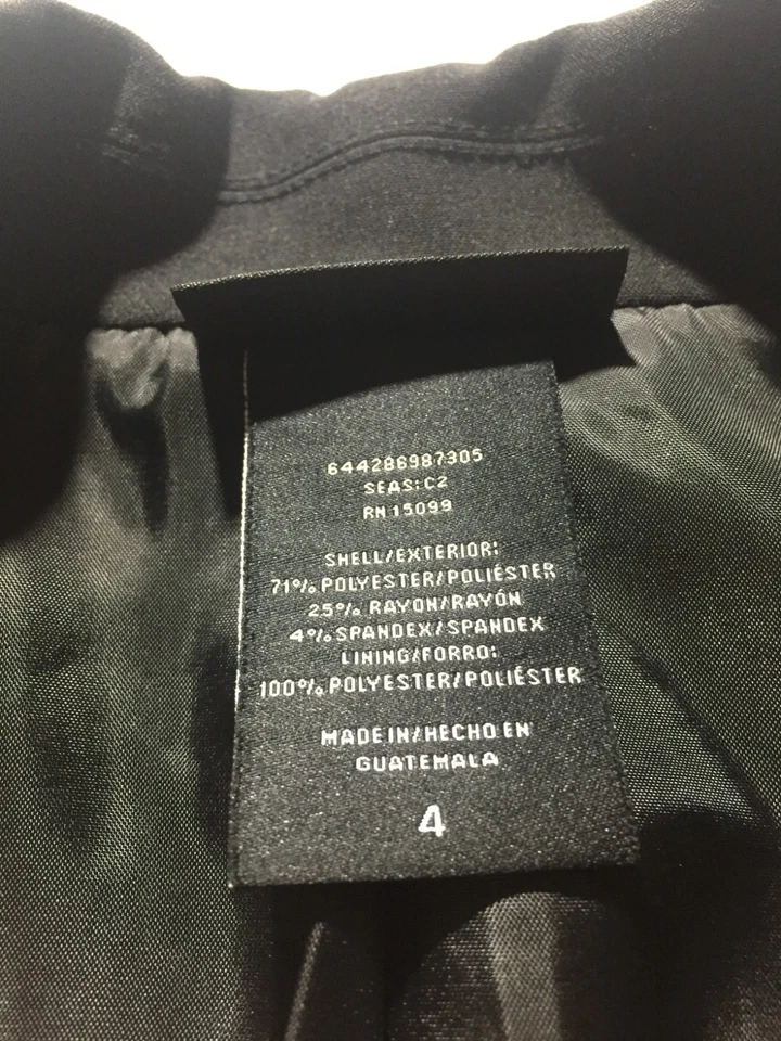 Chaqueta Blazer Metaphor para Mujer 4 Negra Forrada con un Botón Único Foto 4 de 4