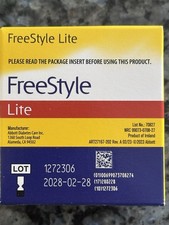 FreeStyles Lites Blood Glucose Diabetic Test Strips 100ct Imported exp 2-2028