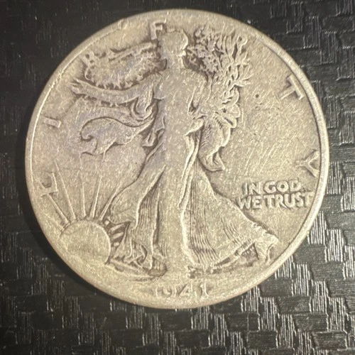 Liberty Walking Half Dollar 1941 Silver 50C Circulated US Coin