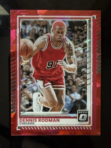 Dennis Rodman 2025-26 Panini Donruss Optic Red Cracked Ice Bulls (Color Match)