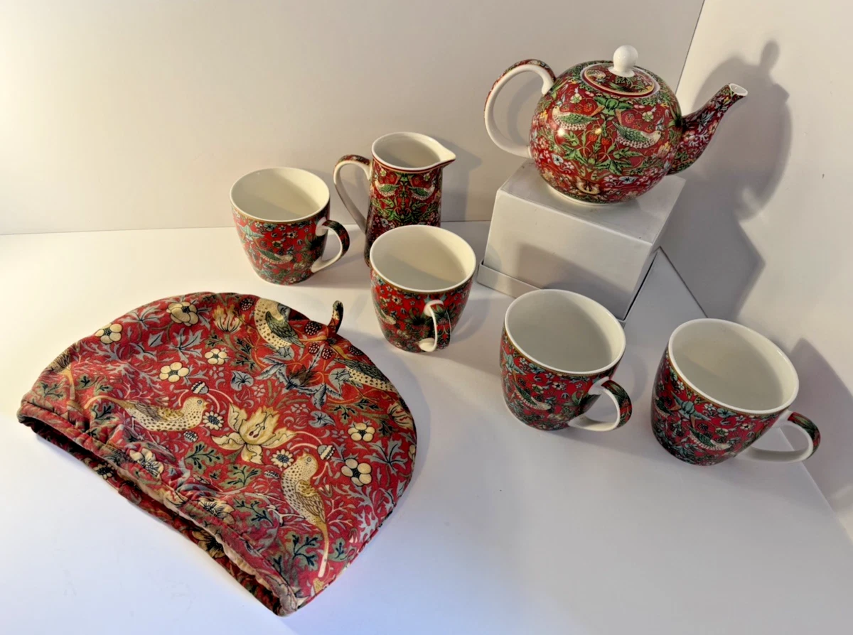 William Morris at Home vliesbehang Strawberry Thief Soft Blue - vtwonen