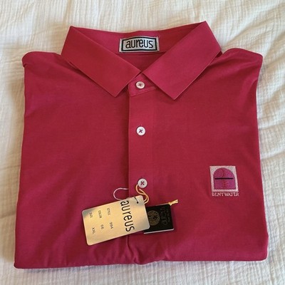 Vintage Aureus Polo Shirt XXL USA Made Red Golf Logo Cotton Short Sleeve - NWT