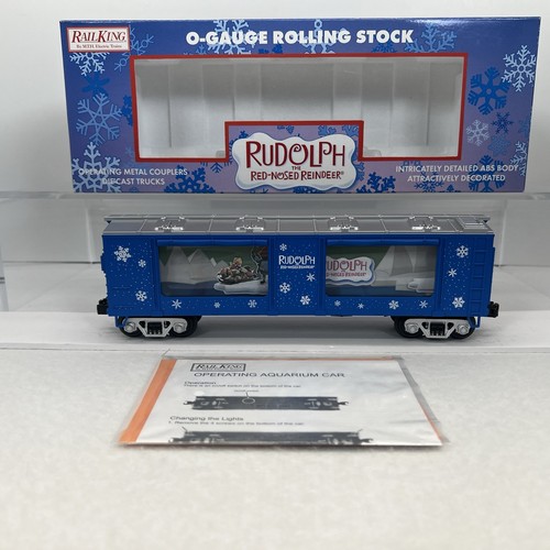 MTH RailKing 30-79183 Rudolph Red Nosed Reindeer Christmas Action Car New O - Picture 2 of 16