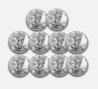 1 oz American Silver Eagle BU (Random Year) - Lot of 10