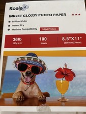 Koala Photo Paper 8.5x11 Glossy 100 Sheets 36lb 135g for Inkjet Printer Epson HP