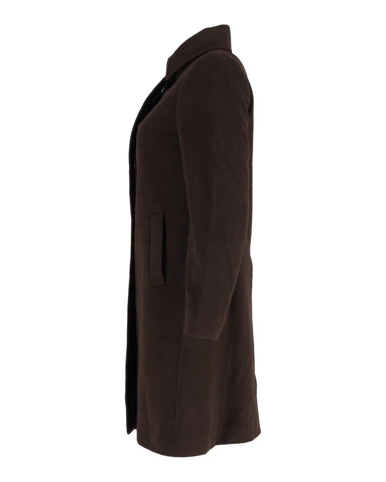 Burberry Collared Coat In Suede Men Brown M