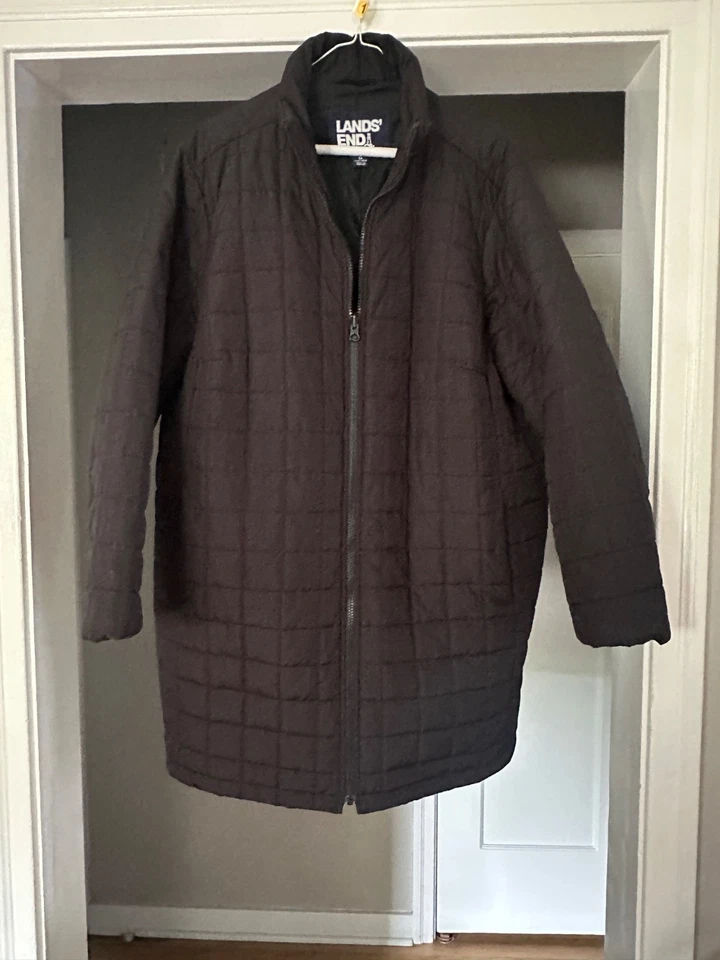 LAND'S END ЗИМНЕЕ ПАЛЬТО. 1 X. Средняя длина. Черный - Изображение 3 из 4