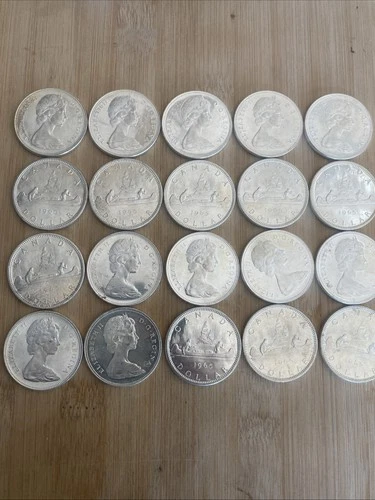 1965 Canada Silver Dollar Roll of 20 AU or Better   E1421