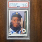 Upper Deck 1989 Star Rookie Ken Griffey Jr. #1 Autographed PSA Baseball Card