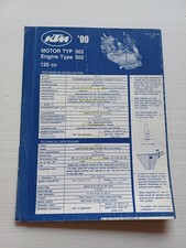 KTM MOTORE TYP 502 125 1990 catalogo ricambi - dati tecnici originale