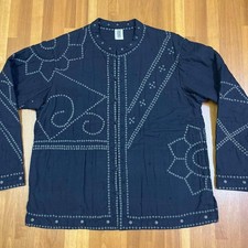 USED HAAT ISSEY MIYAKE JACKET, EMBROIDERED VINTAGE SPRING COAT ACCEPTABLE