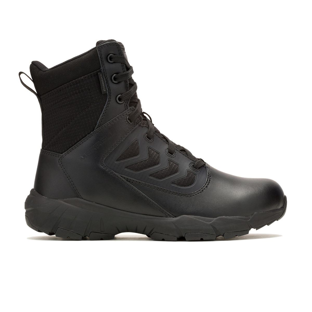 Merrell scarpa da trekking Fullbench Tactical " 8 zip laterale WP Nero