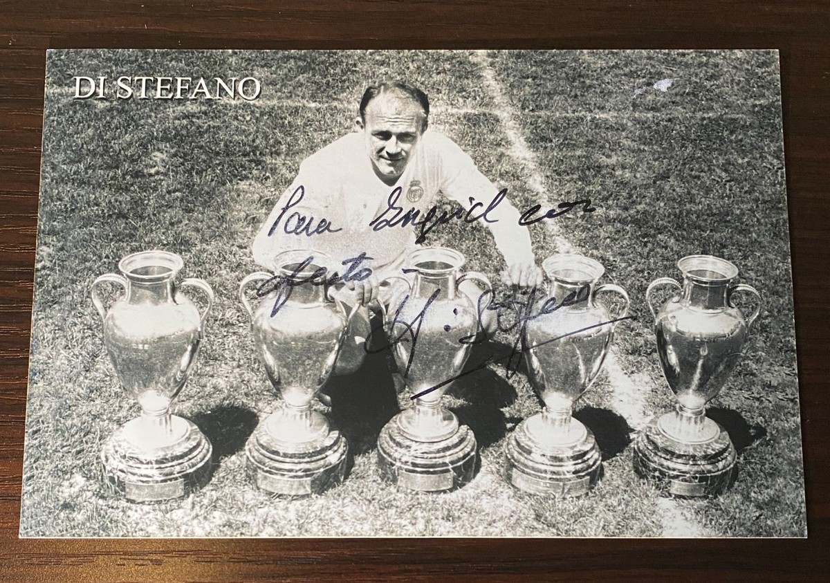 Photo Dédicacée Alfredo Di Stefano Real Madrid 6x4 - Authentique Autographe - Football