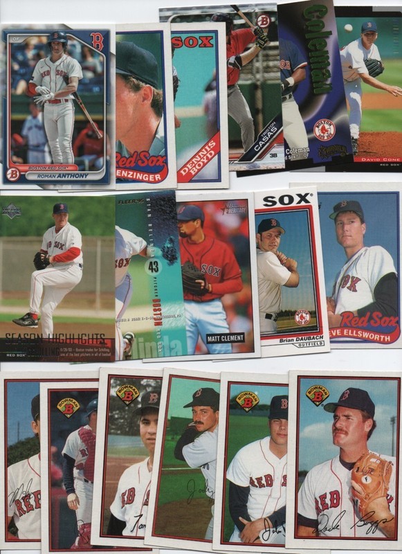 200 DIFFFERENT BOSTON RED SOX BASEBALL PLAYERS lot NO DUPLICATES FREE SHIPPING