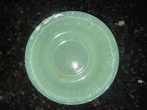 Vintage Jadeite Green Depression Glass Saucer Plate, McKee. Old, Kitschy Cottage