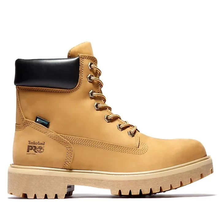 Timberland Pro Direct Attach Men's Soft Toe 6 Inch Work Boots Wheat Size 10
