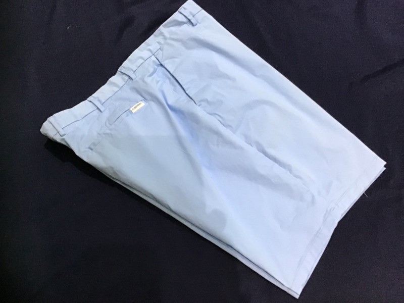 CALVIN KLEIN men shorts 40 waist LIGHT BLUE stretch cotton LOGO excellent!