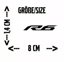 2x Yamaha R6 14x80mm Aufkleber, Sticker Motorrad Motorsport Autocollat Étiquette