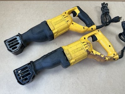 Lot of (2) DeWALT DWE304 and DWE305 10Amp Reciprocating Saws FOR PARTS OR REPAIR