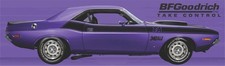 Reproduction Bf Goodrich Vinyl Banner Purple 1970 Challenger Ta 339. 3 Sizes.