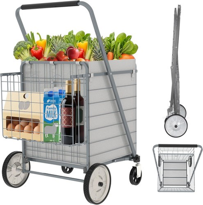 #ad #ad Heavy Duty Folding Shopping Cart for Groceries Jumbo Grocery Carts with 360° $152.84