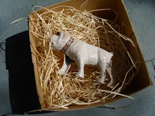 New 3D Dresden Paper Christmas Tree Ornament Decoration English Bull Dog White