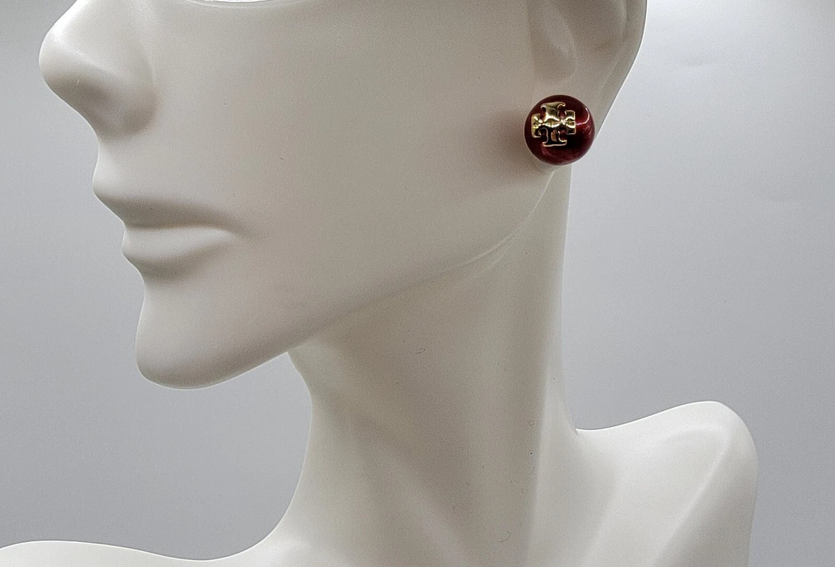 Tory burch crystal shop pearl stud earrings