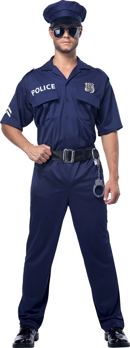 Police Officer Cop Uniform Navy Adult Men Costume