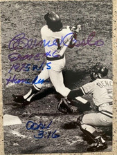 BERNIE CARBO BOSTON RED SOX SIGNED 1975 WORLD SERIES GAME 6 HOME RUN  PHOTO #2