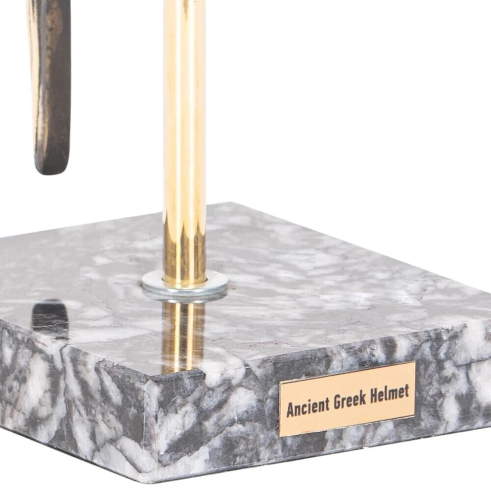 Casco ateniense sobre una base antiguo museo griego bronce réplica 1357-1 Foto 4 de 4