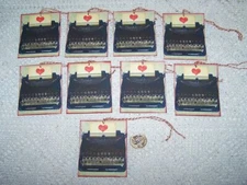 9-Valentine's Day-Primitive-Typewriter-Journal-Linen Cardstock-Gift-Hang-Tags