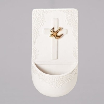 Holy Spirit Holy Water Font. 7''H