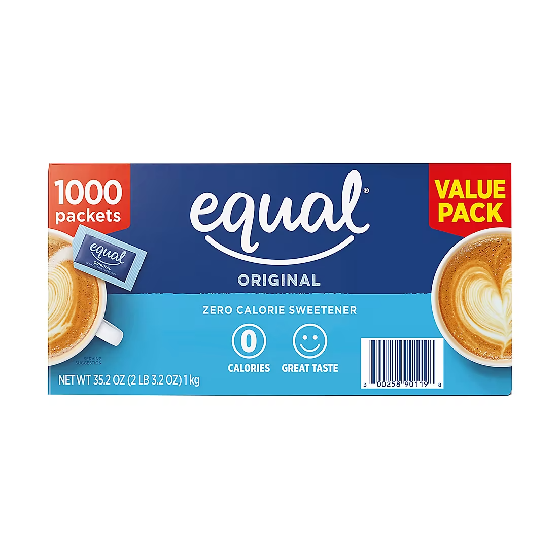 Equal Zero Calorie Sweetener (1,000 Ct.) Top Quality Free Shipping NO SHIP TO CA