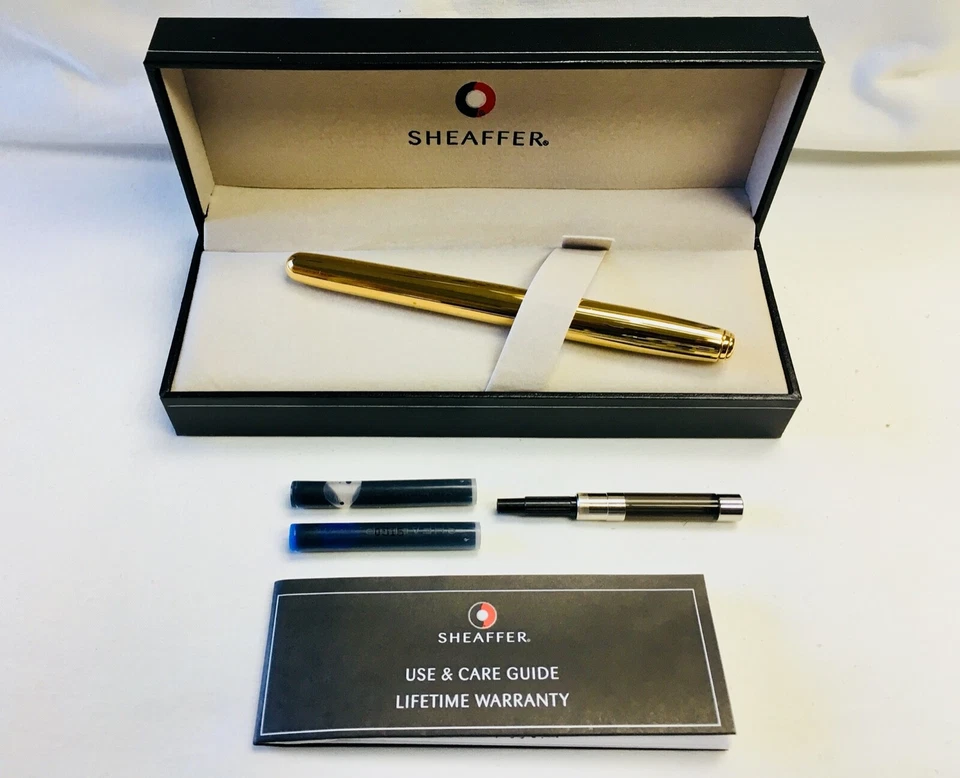 Pluma Estilográfica Sheaffer Prelude Placa Oro 22K “B” Plumín Foto 3 de 4