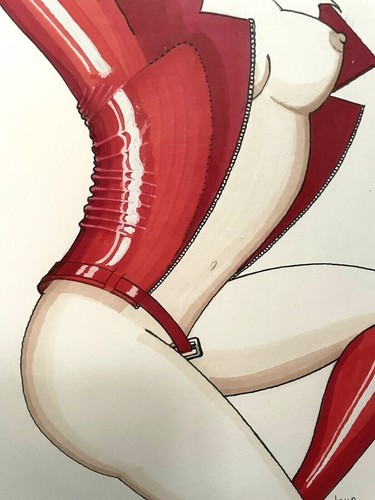 Disegno Originale Schizzo Astratto Nudo Passione Amanti Moderni Firmato Regno Unito - Foto 3 di 11