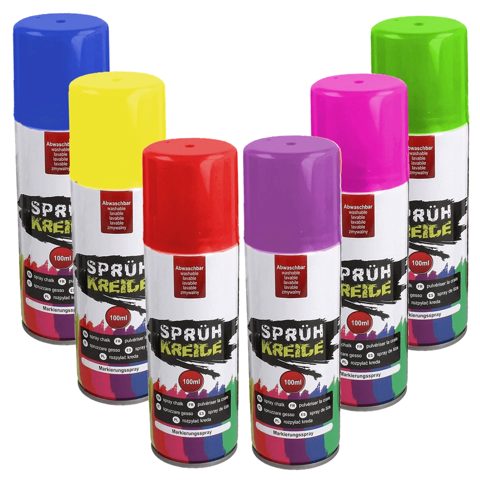 CEPEWA 100ml KREIDESPRAY Sprüh Kreide Markierungsspray abwaschbar malen Straße