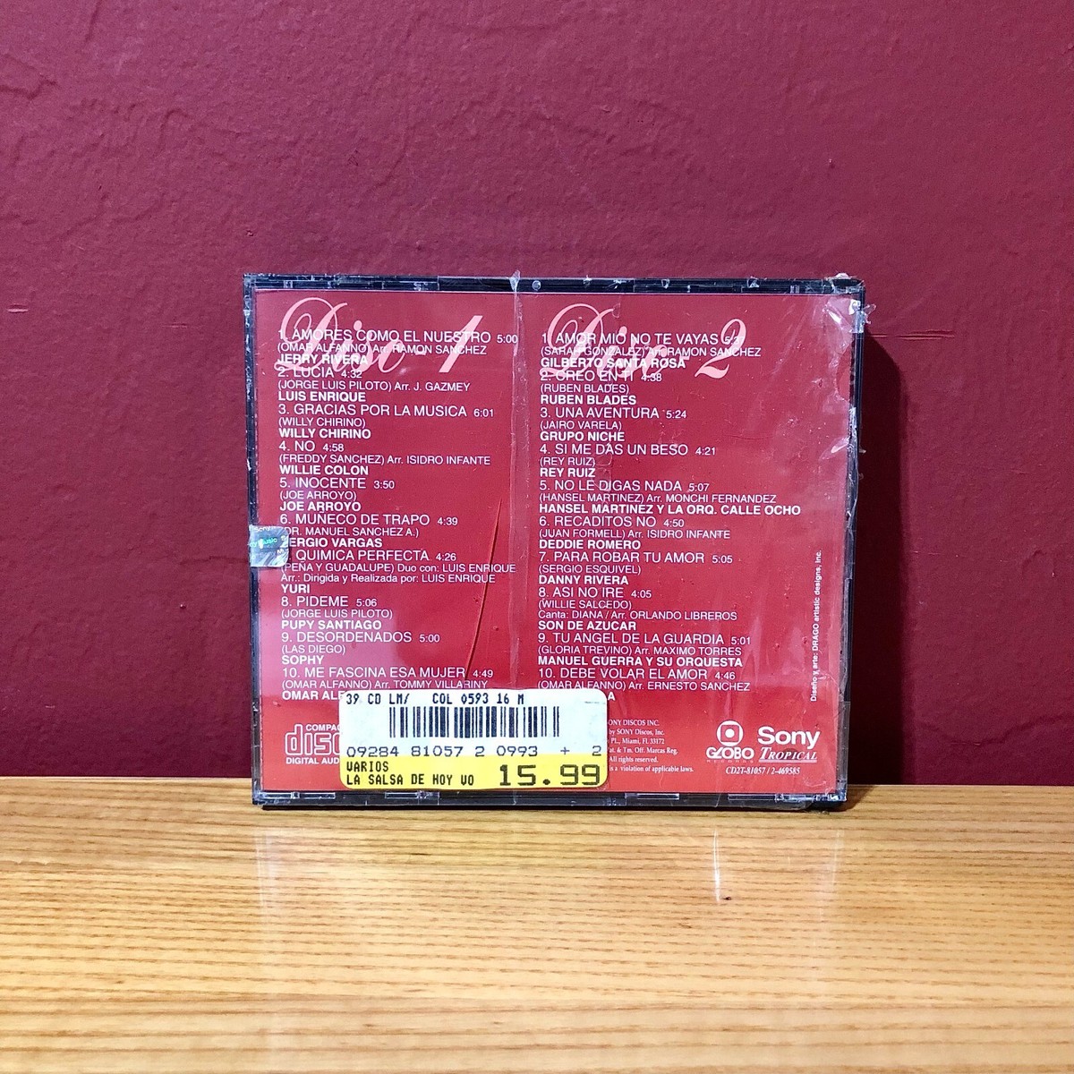 LA SALSA DE HOY 2 CD Set Jerry Rivera Luis Enrique Willie Colon