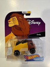 Hot Wheels Die-cast Metal Disney Lion King Simba Character Cars 2/6 NEW 2018