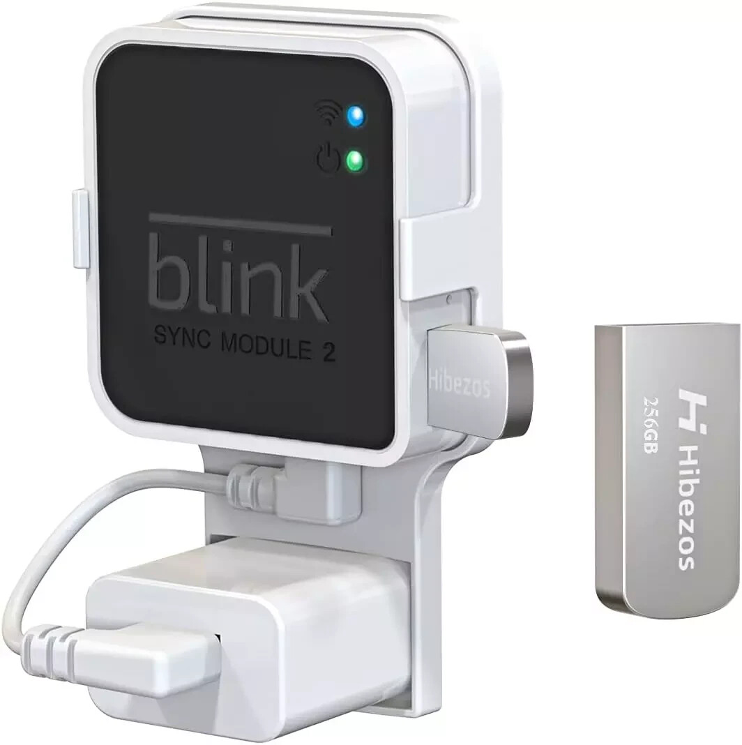 256GB USB Flash Drive and Outlet Mount for Blink Sync Module 2 Save Space...-image