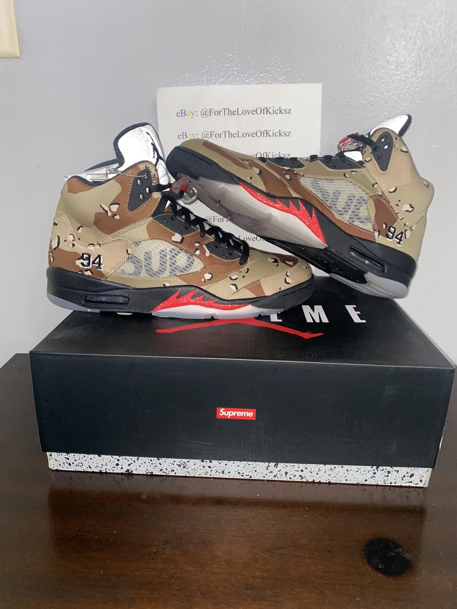 Supreme x Air Jordan 5 (Desert Camo) - • Size: 12.5 $450