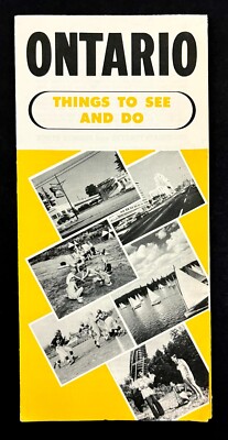 1954 Ontario Canada Things To See And Do Vintage Golf Guide Travel Brochure