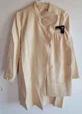 Mark Heister Pencil Skirt & Jacket Suit Set Size S Rhinestone Button Small Stain