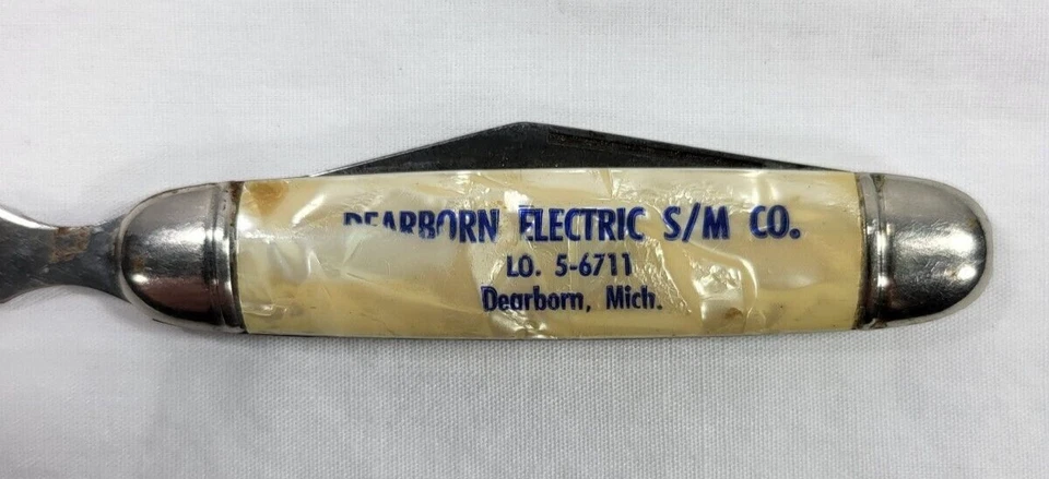 1950's Imperial Letter Opener Folding Pocket Knife Dearborn Electric Detroit USA - Image 3 of 4