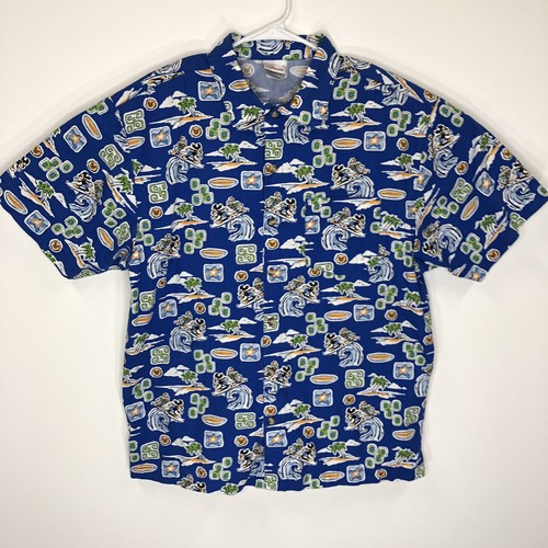 Disney Store Mens Medium Hawaiian Shirt 