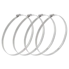 Awoco 8” Stainless Steel 194-216 mm Adjustable Worm Gear Duct Clamp, Pack of 4