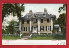 MASSACHUSETTS LONGFELLOW HOUSE CAMBRIDGE VINTAGE PC. USED 116