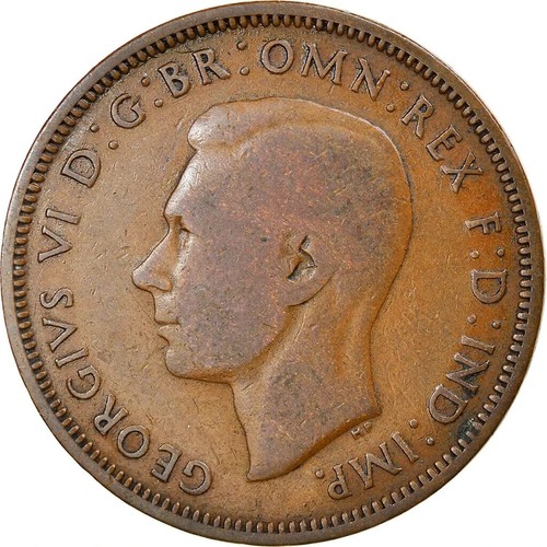 47 Coins VF Great Britain Halfpenny King George VI VERY FINE 1937-1952 KM896