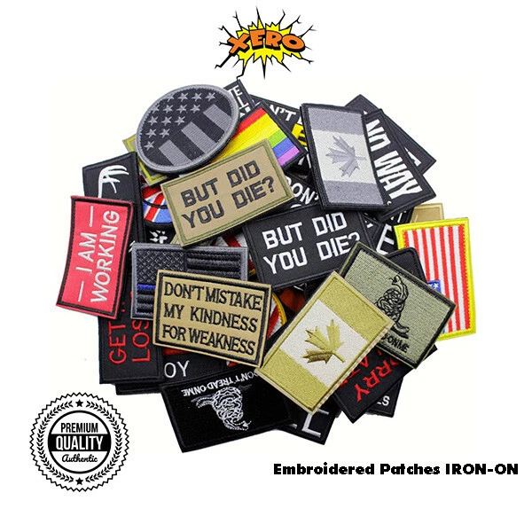 50 Pcs/lot Random Mix High quality Sew-on Iron-on Embroidered Patches - Image 3 of 4