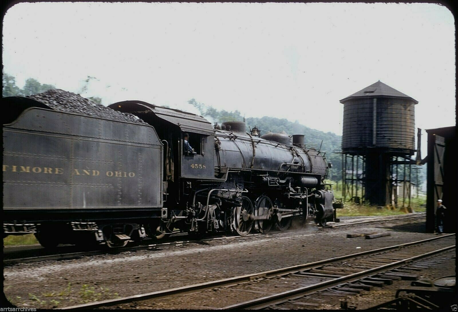 STEAM B&O BALTIMORE & OHIO STROUDS CREEK MUDDLETY RR Q3 4558 PASS'G EH