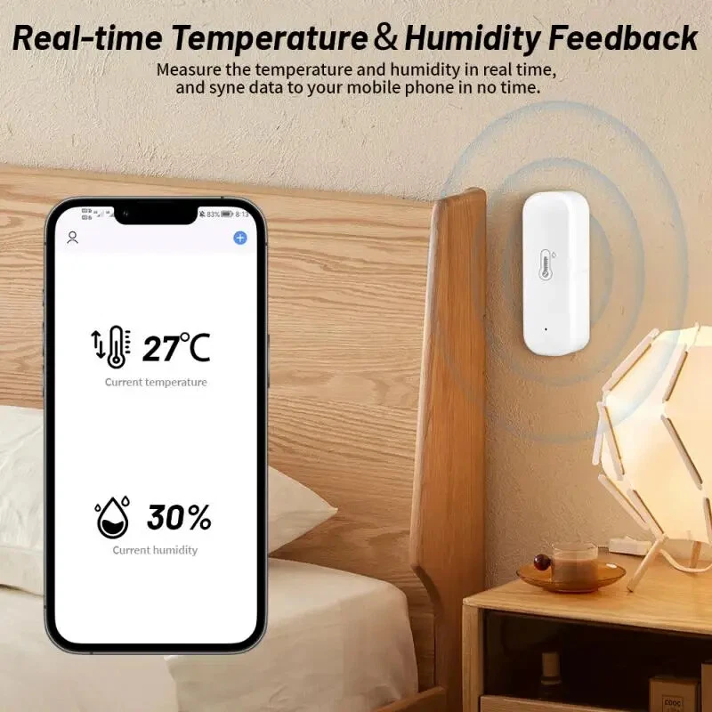 Lot Tuya Smart WiFi Zigbee Temperature And Humidity Sensor Indoor Thermometer - Image 4 of 4